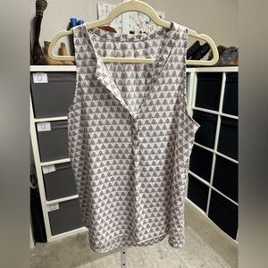 Cynthia Rowley Purple Moth Insect Patterned Sleeveless Top